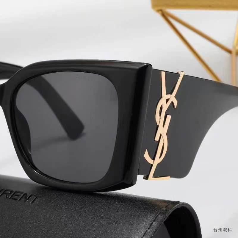 Lunettes de soleil Saint Laurent YSL noires avec logo doré